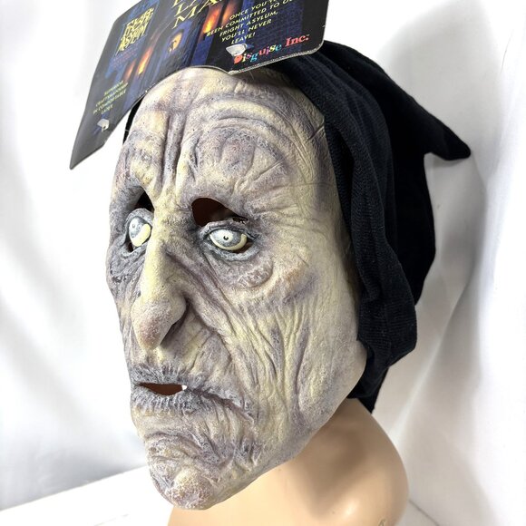 Disguise Fright Asylum Hooded Zombie Halloween Monster Mask NOS – NWT - Picture 2 of 11